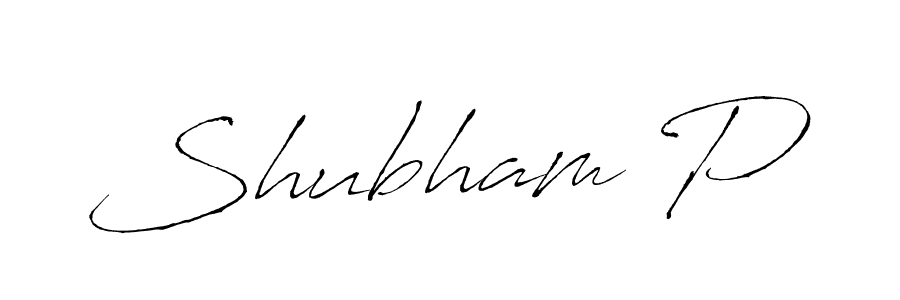 Use a signature maker to create a handwritten signature online. With this signature software, you can design (Antro_Vectra) your own signature for name Shubham P. Shubham P signature style 6 images and pictures png