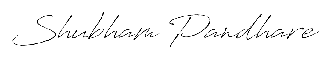 The Antro_Vectra typeface gives name Shubham Pandhare a refined look. Suitable for certificates, diplomas, and official verification. Shubham Pandhare signature style 6 images and pictures png