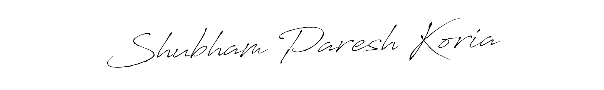 Shubham Paresh Koria stylish signature style. Best Handwritten Sign (Antro_Vectra) for my name. Handwritten Signature Collection Ideas for my name Shubham Paresh Koria. Shubham Paresh Koria signature style 6 images and pictures png
