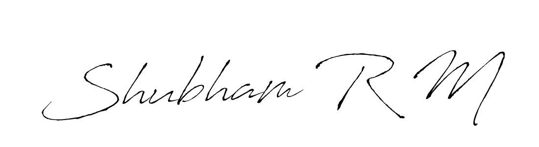 Use a signature maker to create a handwritten signature online. With this signature software, you can design (Antro_Vectra) your own signature for name Shubham R M. Shubham R M signature style 6 images and pictures png