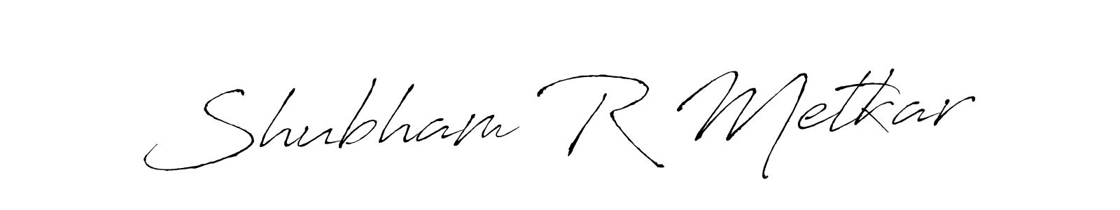 How to make Shubham R Metkar signature? Antro_Vectra is a professional autograph style. Create handwritten signature for Shubham R Metkar name. Shubham R Metkar signature style 6 images and pictures png