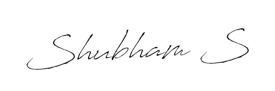 Make a beautiful signature design for name Shubham S. With this signature (Antro_Vectra) style, you can create a handwritten signature for free. Shubham S signature style 6 images and pictures png