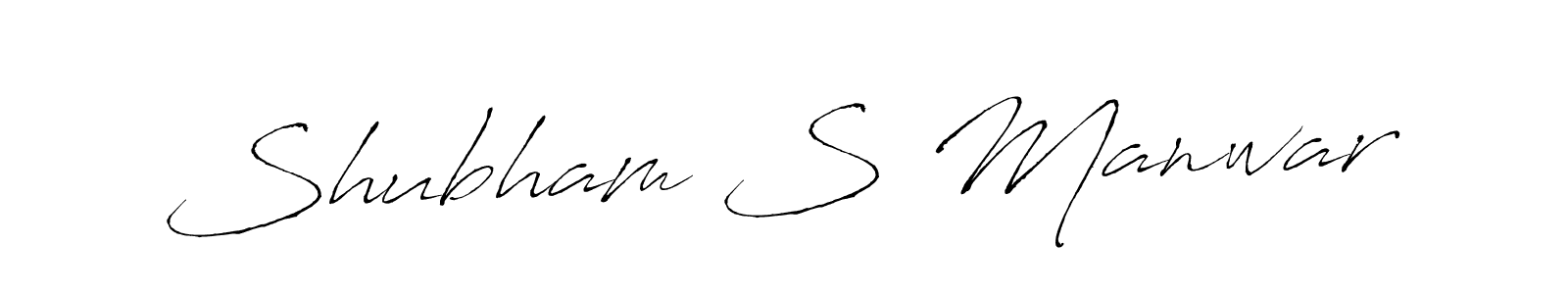 Shubham S Manwar stylish signature style. Best Handwritten Sign (Antro_Vectra) for my name. Handwritten Signature Collection Ideas for my name Shubham S Manwar. Shubham S Manwar signature style 6 images and pictures png