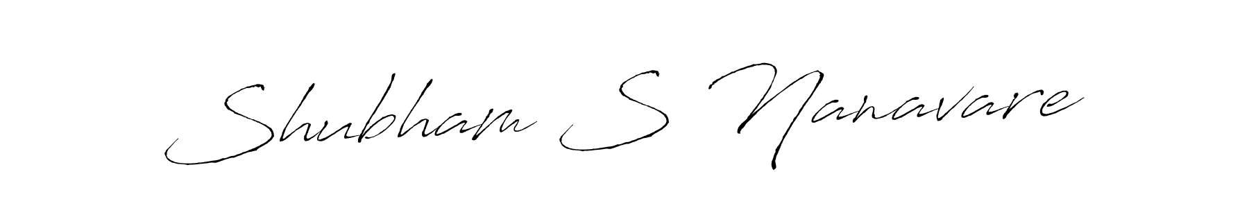 It looks lik you need a new signature style for name Shubham S Nanavare. Design unique handwritten (Antro_Vectra) signature with our free signature maker in just a few clicks. Shubham S Nanavare signature style 6 images and pictures png