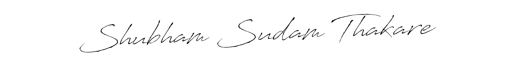 How to make Shubham Sudam Thakare name signature. Use Antro_Vectra style for creating short signs online. This is the latest handwritten sign. Shubham Sudam Thakare signature style 6 images and pictures png