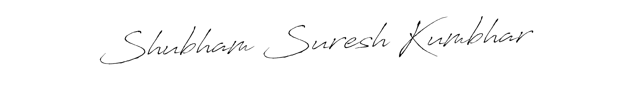 How to make Shubham Suresh Kumbhar name signature. Use Antro_Vectra style for creating short signs online. This is the latest handwritten sign. Shubham Suresh Kumbhar signature style 6 images and pictures png