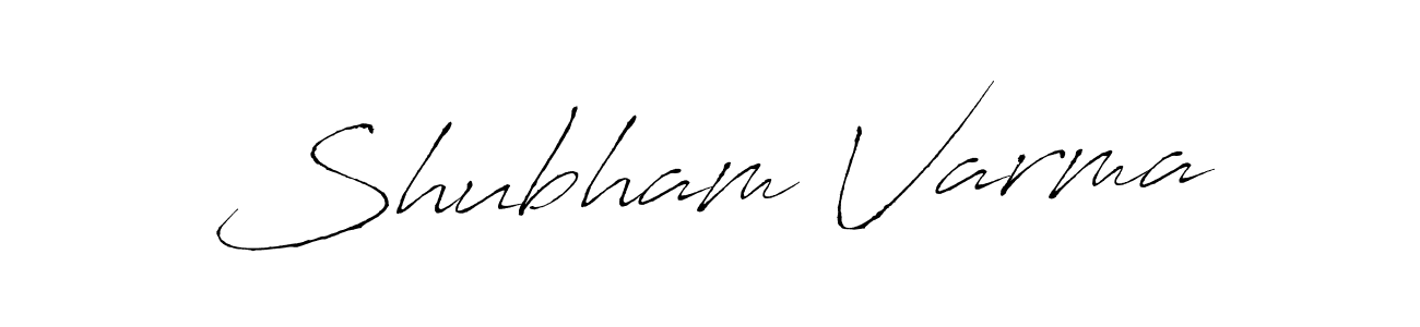 How to make Shubham Varma name signature. Use Antro_Vectra style for creating short signs online. This is the latest handwritten sign. Shubham Varma signature style 6 images and pictures png