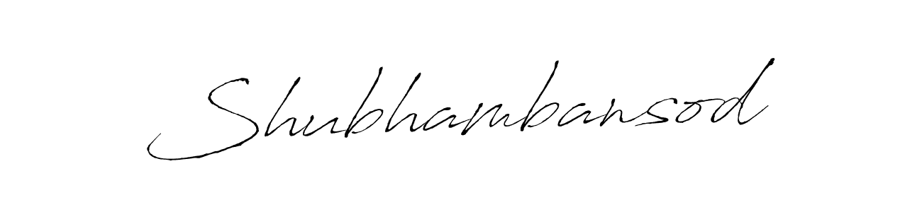 Make a beautiful signature design for name Shubhambansod. With this signature (Antro_Vectra) style, you can create a handwritten signature for free. Shubhambansod signature style 6 images and pictures png