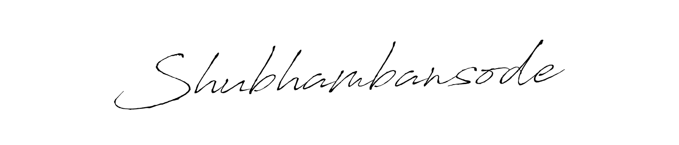 Make a beautiful signature design for name Shubhambansode. With this signature (Antro_Vectra) style, you can create a handwritten signature for free. Shubhambansode signature style 6 images and pictures png