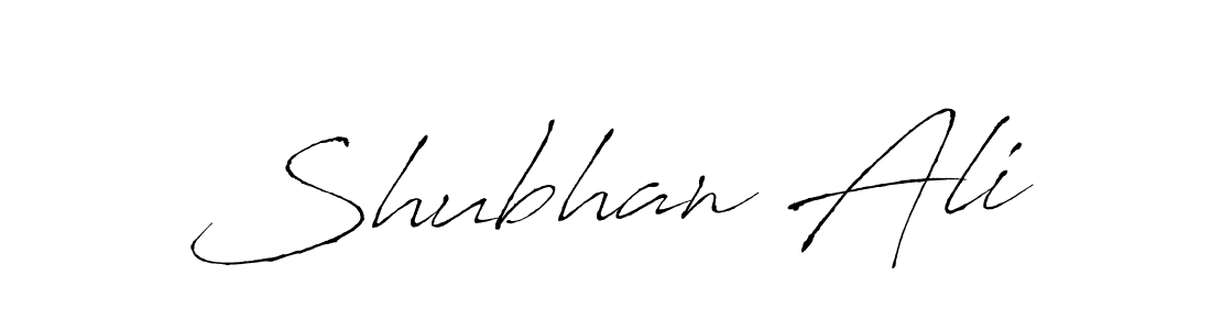 if you are searching for the best signature style for your name Shubhan Ali. so please give up your signature search. here we have designed multiple signature styles  using Antro_Vectra. Shubhan Ali signature style 6 images and pictures png