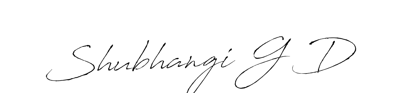 Design your own signature with our free online signature maker. With this signature software, you can create a handwritten (Antro_Vectra) signature for name Shubhangi G D. Shubhangi G D signature style 6 images and pictures png