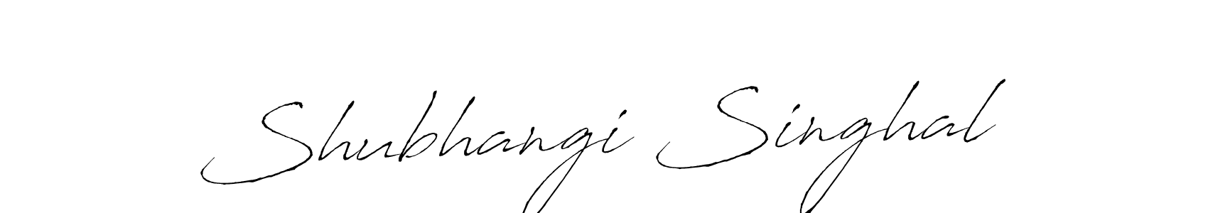 You should practise on your own different ways (Antro_Vectra) to write your name (Shubhangi Singhal) in signature. don't let someone else do it for you. Shubhangi Singhal signature style 6 images and pictures png