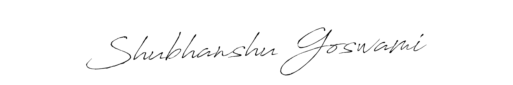 Design your own signature with our free online signature maker. With this signature software, you can create a handwritten (Antro_Vectra) signature for name Shubhanshu Goswami. Shubhanshu Goswami signature style 6 images and pictures png