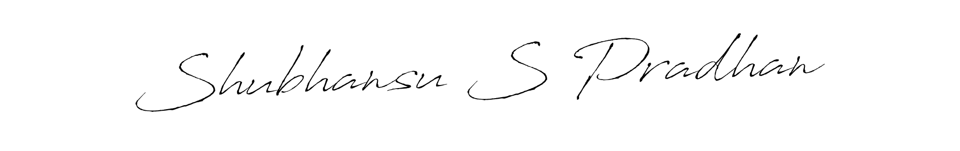 The best way (Antro_Vectra) to make a short signature is to pick only two or three words in your name. The name Shubhansu S Pradhan include a total of six letters. For converting this name. Shubhansu S Pradhan signature style 6 images and pictures png