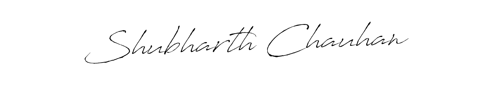 Design your own signature with our free online signature maker. With this signature software, you can create a handwritten (Antro_Vectra) signature for name Shubharth Chauhan. Shubharth Chauhan signature style 6 images and pictures png
