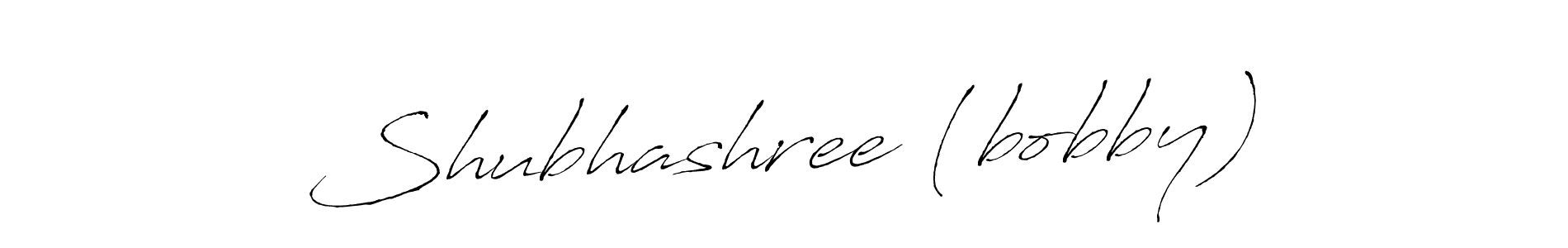 You can use this online signature creator to create a handwritten signature for the name Shubhashree (bobby). This is the best online autograph maker. Shubhashree (bobby) signature style 6 images and pictures png