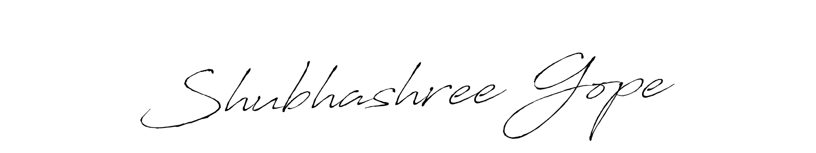 How to make Shubhashree Gope name signature. Use Antro_Vectra style for creating short signs online. This is the latest handwritten sign. Shubhashree Gope signature style 6 images and pictures png