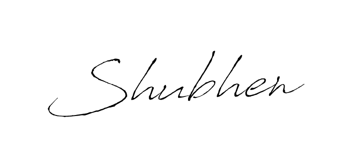 Shubhen stylish signature style. Best Handwritten Sign (Antro_Vectra) for my name. Handwritten Signature Collection Ideas for my name Shubhen. Shubhen signature style 6 images and pictures png