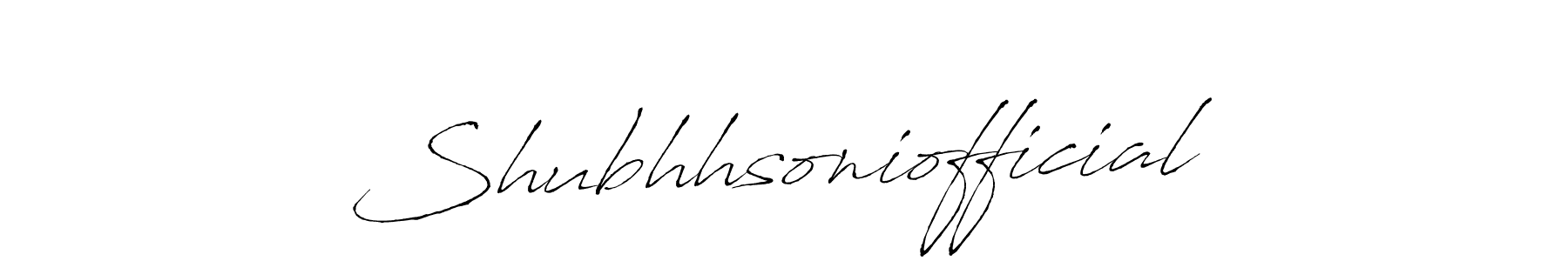 Make a beautiful signature design for name Shubhhsoniofficial. With this signature (Antro_Vectra) style, you can create a handwritten signature for free. Shubhhsoniofficial signature style 6 images and pictures png