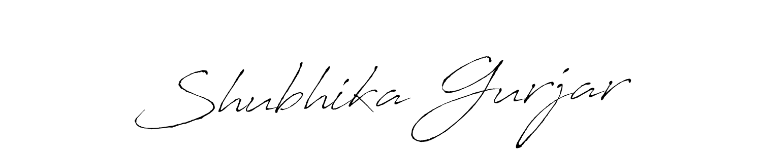 Create a beautiful signature design for name Shubhika Gurjar. With this signature (Antro_Vectra) fonts, you can make a handwritten signature for free. Shubhika Gurjar signature style 6 images and pictures png