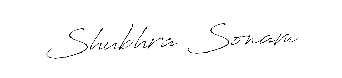 Antro_Vectra is a professional signature style that is perfect for those who want to add a touch of class to their signature. It is also a great choice for those who want to make their signature more unique. Get Shubhra Sonam name to fancy signature for free. Shubhra Sonam signature style 6 images and pictures png