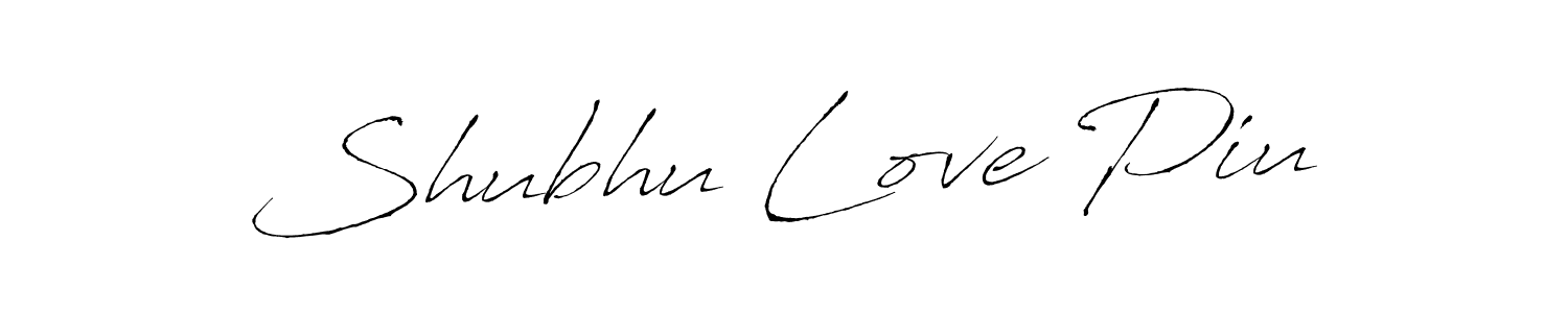 The best way (Antro_Vectra) to make a short signature is to pick only two or three words in your name. The name Shubhu Love Piu include a total of six letters. For converting this name. Shubhu Love Piu signature style 6 images and pictures png