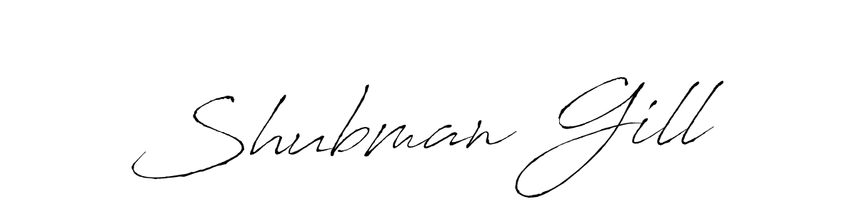 Make a beautiful signature design for name Shubman Gill. With this signature (Antro_Vectra) style, you can create a handwritten signature for free. Shubman Gill signature style 6 images and pictures png