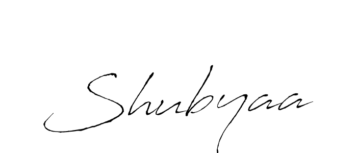Create a beautiful signature design for name Shubyaa. With this signature (Antro_Vectra) fonts, you can make a handwritten signature for free. Shubyaa signature style 6 images and pictures png