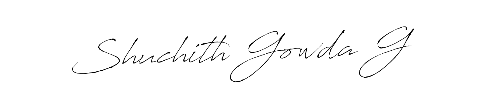 Design your own signature with our free online signature maker. With this signature software, you can create a handwritten (Antro_Vectra) signature for name Shuchith Gowda G. Shuchith Gowda G signature style 6 images and pictures png