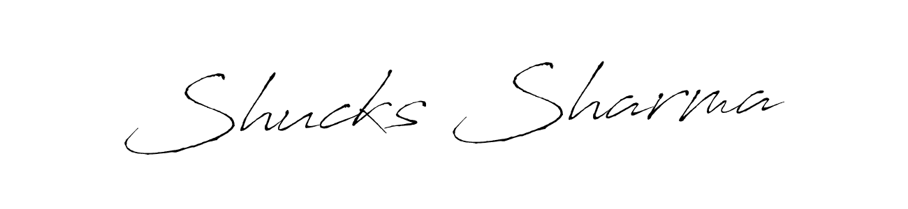 You should practise on your own different ways (Antro_Vectra) to write your name (Shucks Sharma) in signature. don't let someone else do it for you. Shucks Sharma signature style 6 images and pictures png