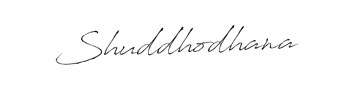 Design your own signature with our free online signature maker. With this signature software, you can create a handwritten (Antro_Vectra) signature for name Shuddhodhana. Shuddhodhana signature style 6 images and pictures png