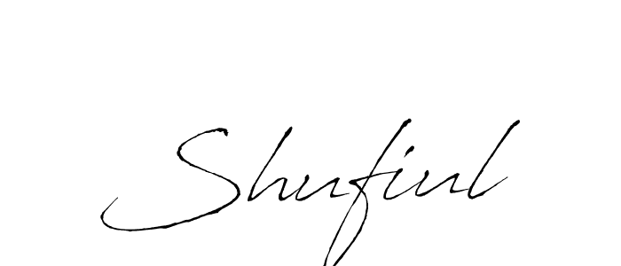 Make a beautiful signature design for name Shufiul. With this signature (Antro_Vectra) style, you can create a handwritten signature for free. Shufiul signature style 6 images and pictures png