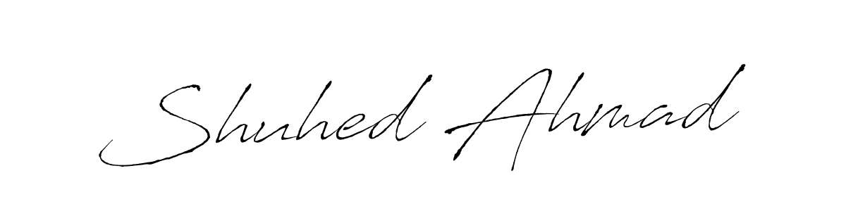 Also we have Shuhed Ahmad name is the best signature style. Create professional handwritten signature collection using Antro_Vectra autograph style. Shuhed Ahmad signature style 6 images and pictures png