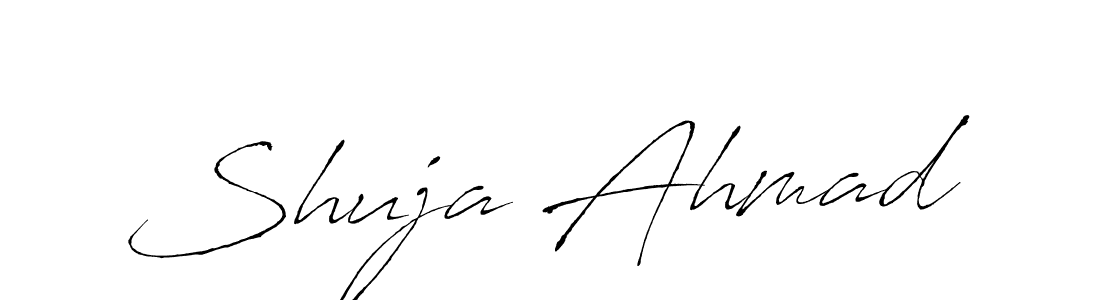 Design your own signature with our free online signature maker. With this signature software, you can create a handwritten (Antro_Vectra) signature for name Shuja Ahmad. Shuja Ahmad signature style 6 images and pictures png