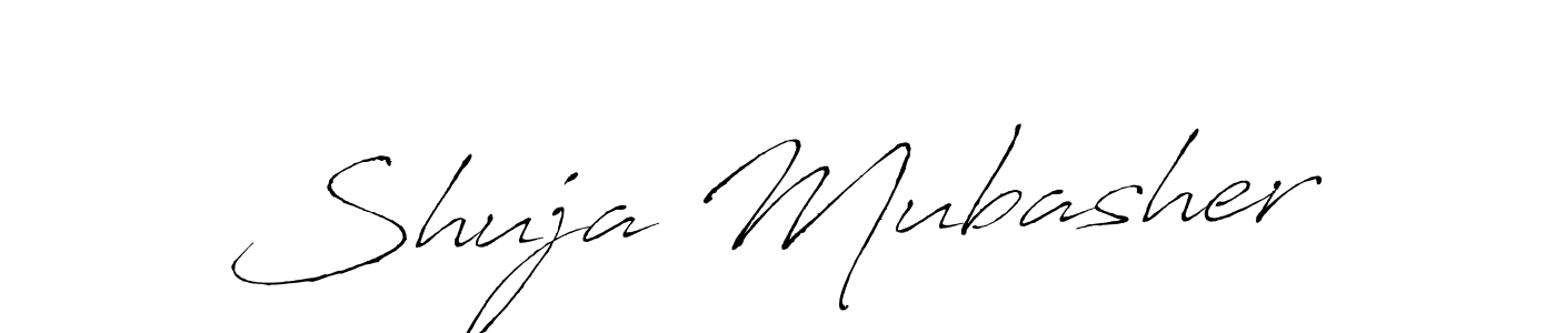 How to make Shuja Mubasher name signature. Use Antro_Vectra style for creating short signs online. This is the latest handwritten sign. Shuja Mubasher signature style 6 images and pictures png