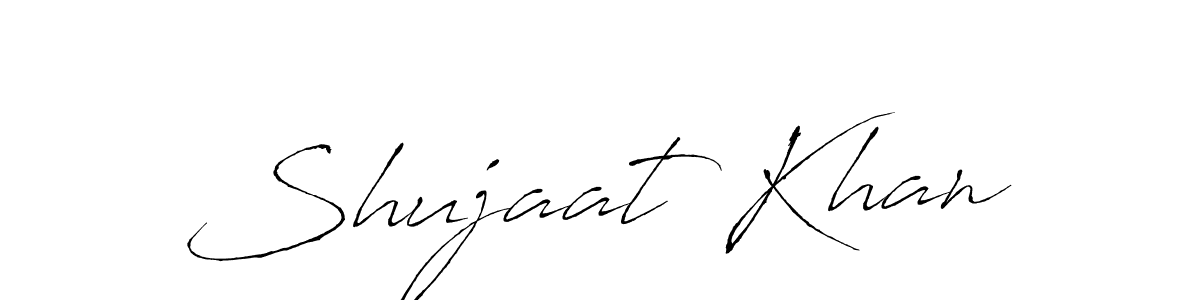 Create a beautiful signature design for name Shujaat Khan. With this signature (Antro_Vectra) fonts, you can make a handwritten signature for free. Shujaat Khan signature style 6 images and pictures png