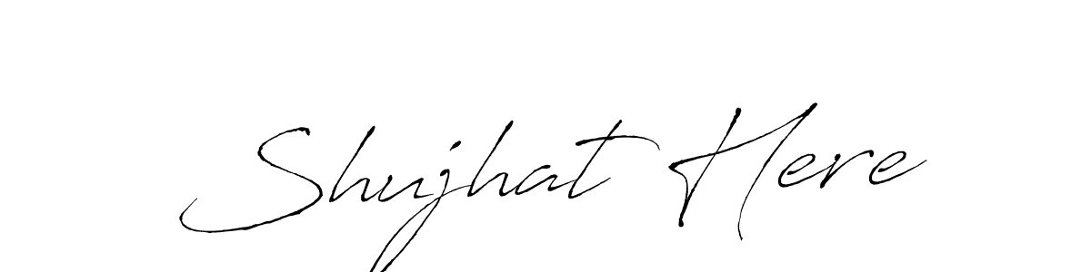 Create a beautiful signature design for name Shujhat Here. With this signature (Antro_Vectra) fonts, you can make a handwritten signature for free. Shujhat Here signature style 6 images and pictures png