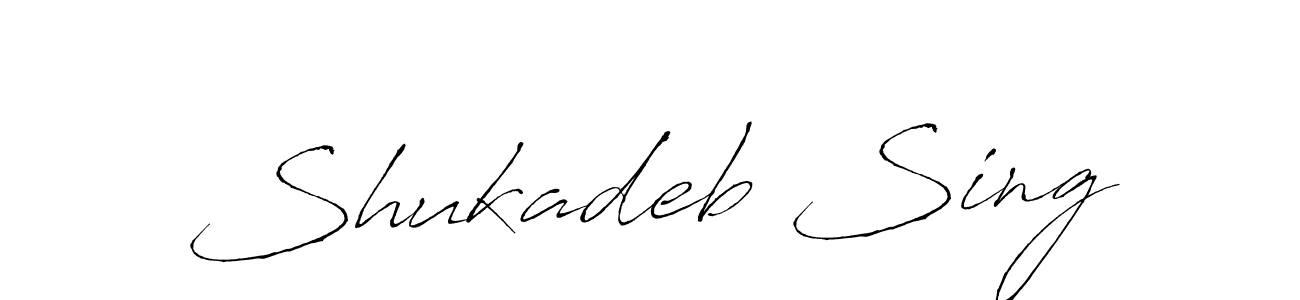 How to make Shukadeb Sing name signature. Use Antro_Vectra style for creating short signs online. This is the latest handwritten sign. Shukadeb Sing signature style 6 images and pictures png