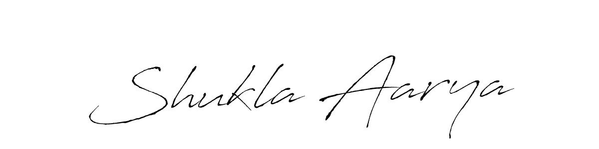 How to make Shukla Aarya name signature. Use Antro_Vectra style for creating short signs online. This is the latest handwritten sign. Shukla Aarya signature style 6 images and pictures png