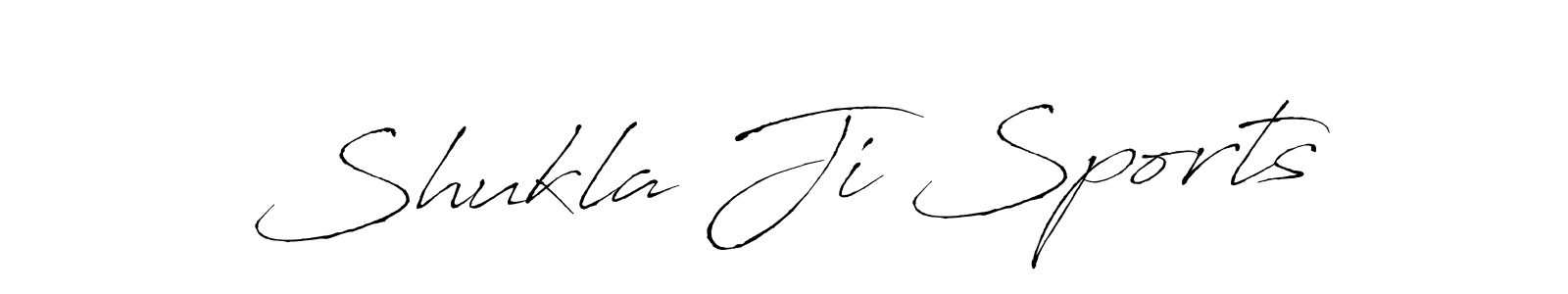 Make a beautiful signature design for name Shukla Ji Sports. With this signature (Antro_Vectra) style, you can create a handwritten signature for free. Shukla Ji Sports signature style 6 images and pictures png