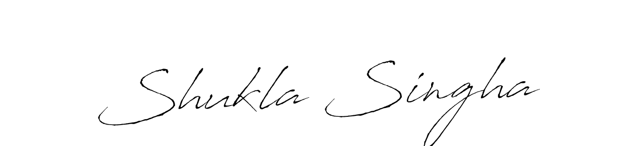 Make a beautiful signature design for name Shukla Singha. With this signature (Antro_Vectra) style, you can create a handwritten signature for free. Shukla Singha signature style 6 images and pictures png
