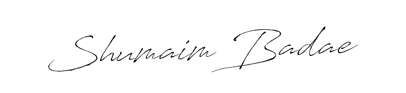 You should practise on your own different ways (Antro_Vectra) to write your name (Shumaim Badae) in signature. don't let someone else do it for you. Shumaim Badae signature style 6 images and pictures png