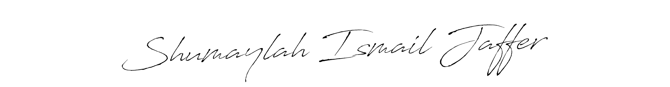 The best way (Antro_Vectra) to make a short signature is to pick only two or three words in your name. The name Shumaylah Ismail Jaffer include a total of six letters. For converting this name. Shumaylah Ismail Jaffer signature style 6 images and pictures png