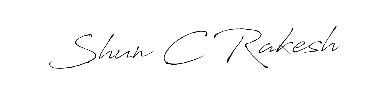 Make a beautiful signature design for name Shun C Rakesh. With this signature (Antro_Vectra) style, you can create a handwritten signature for free. Shun C Rakesh signature style 6 images and pictures png