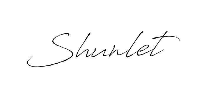 How to make Shunlet signature? Antro_Vectra is a professional autograph style. Create handwritten signature for Shunlet name. Shunlet signature style 6 images and pictures png