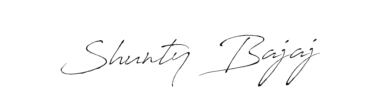 You should practise on your own different ways (Antro_Vectra) to write your name (Shunty  Bajaj) in signature. don't let someone else do it for you. Shunty  Bajaj signature style 6 images and pictures png