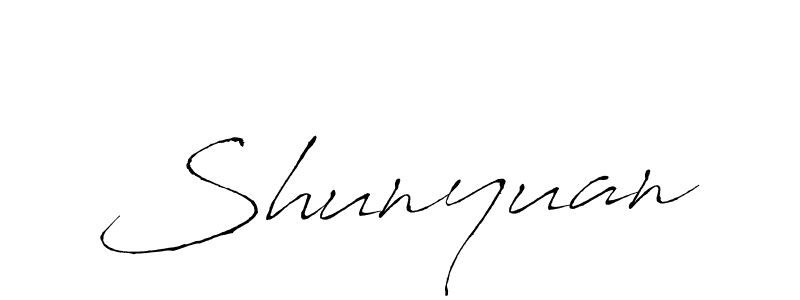 Design your own signature with our free online signature maker. With this signature software, you can create a handwritten (Antro_Vectra) signature for name Shunyuan. Shunyuan signature style 6 images and pictures png