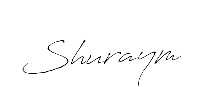 Make a beautiful signature design for name Shuraym. With this signature (Antro_Vectra) style, you can create a handwritten signature for free. Shuraym signature style 6 images and pictures png