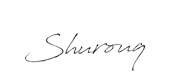 Make a beautiful signature design for name Shurouq. With this signature (Antro_Vectra) style, you can create a handwritten signature for free. Shurouq signature style 6 images and pictures png