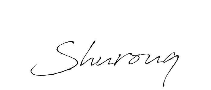 Shurouq stylish signature style. Best Handwritten Sign (Antro_Vectra) for my name. Handwritten Signature Collection Ideas for my name Shurouq. Shurouq signature style 6 images and pictures png